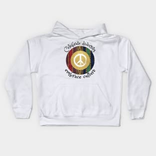 Celebrate diversity, embrace culture, African tribal peace culture Kids Hoodie